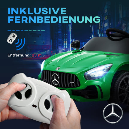 Electric car for children, 12V, Remote control, USB & MP3, Green