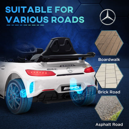 Electric car for children with remote control & music - White
