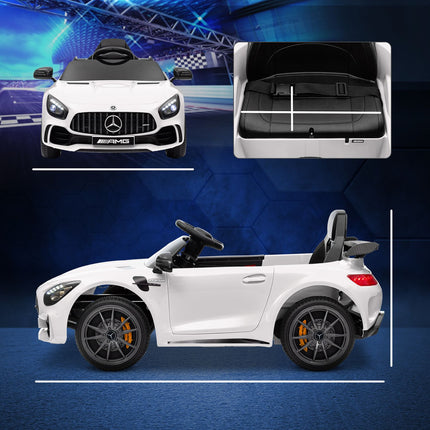 Electric car for children with remote control & music - White