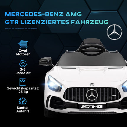 Electric car for children with remote control & music - White