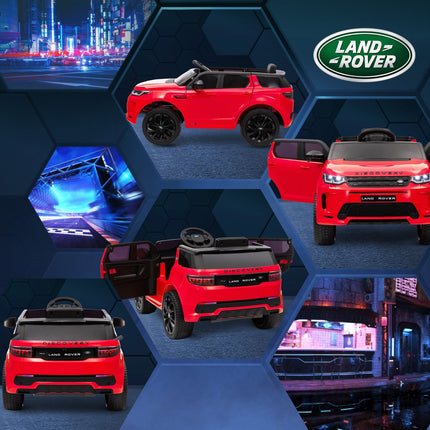 Electric children's car 12V with remote control, LED lights, red