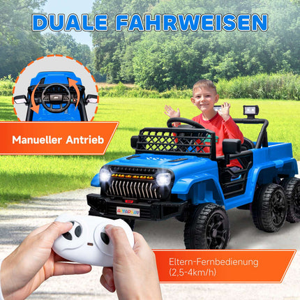 Children's 12V electric off-road vehicle with remote control and LED light