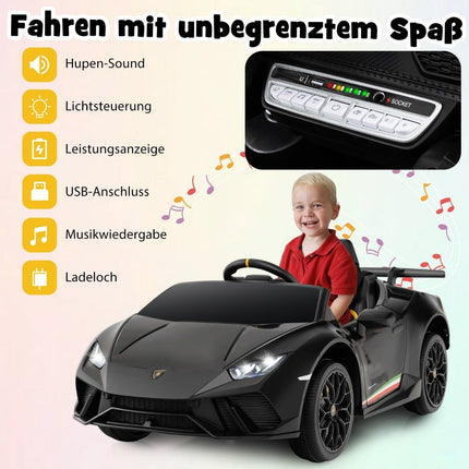 Children's electric car Lamborghini 12V children's car electric with remote control black