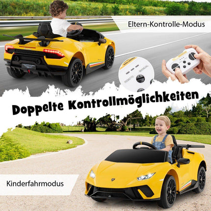 Children's electric car Lamborghini 12V children's car electric with remote control yellow