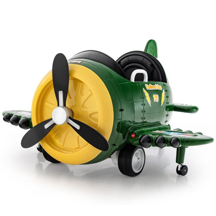 Children's electric car in airplane look, electric plane ride-on with remote control 124 x 100 x 62 cm