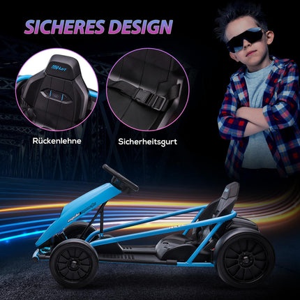 Electric go-kart for children 24V with music & safety belt