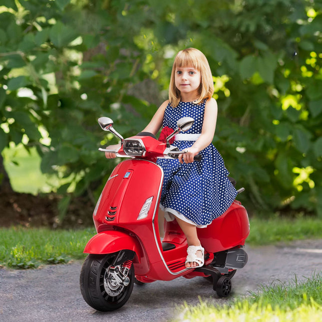 Electric motorcycle for children, 6V, MP3 & LED lights, red