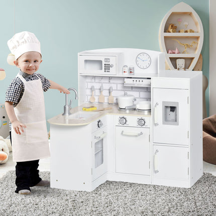 Children's kitchen playset with water dispenser and accessories