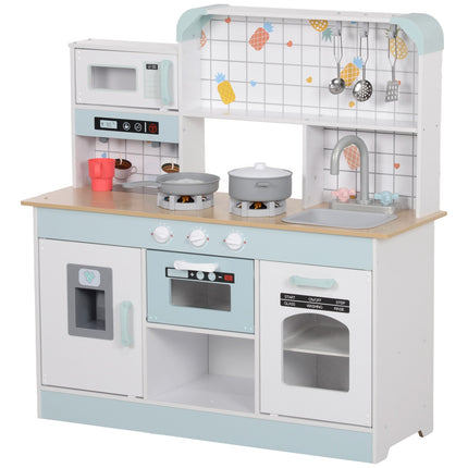 Children's kitchen play set - light, sound, accessories, white