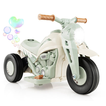 Children's motorcycle with bubble machine & music & LED headlights children's motorcycle beige