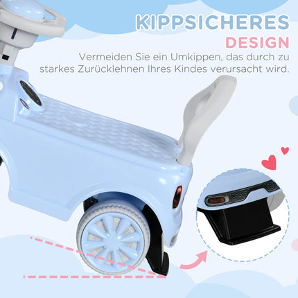 Light blue children's car with anti-tip, 53x52x35 cm