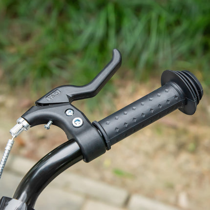 Adjustable kick scooter for children with brake and basket