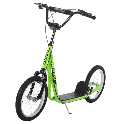 Children's scooter with handbrake, 16-inch pneumatic tires