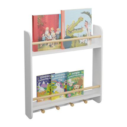 Children's shelf 2 shelves and 4 hooks