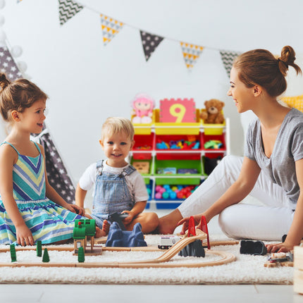 Children's shelf white with storage drawers