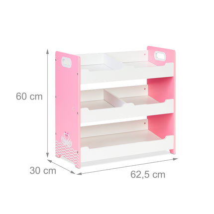 Children's shelf with 5 compartments
