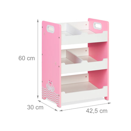Children's shelf with 5 compartments