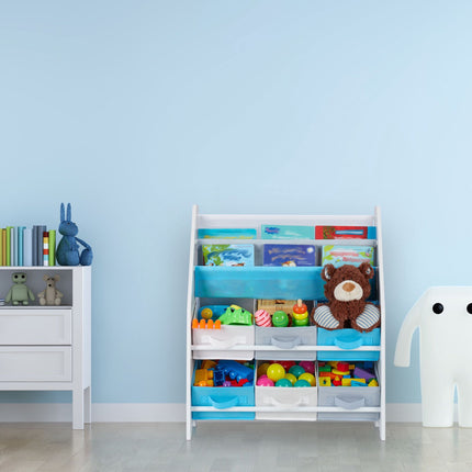 Children's shelf with 6 drawers &amp; 2 hanging compartments