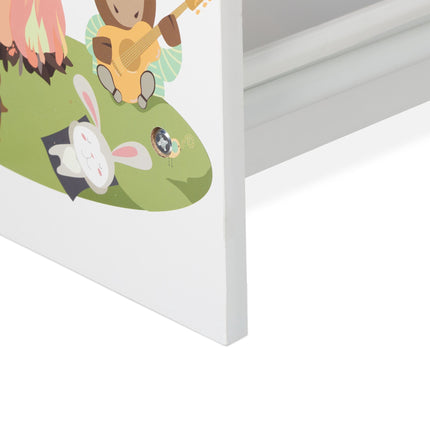 Children's shelf with 9 drawers and motif