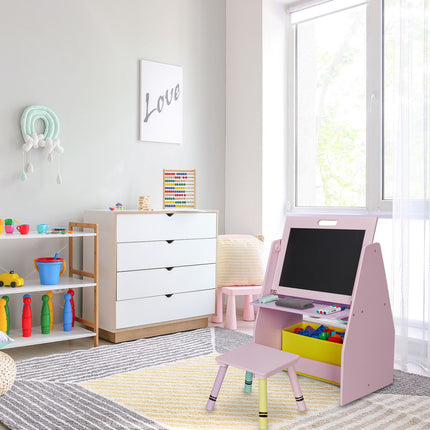 Children's shelf with blackboard