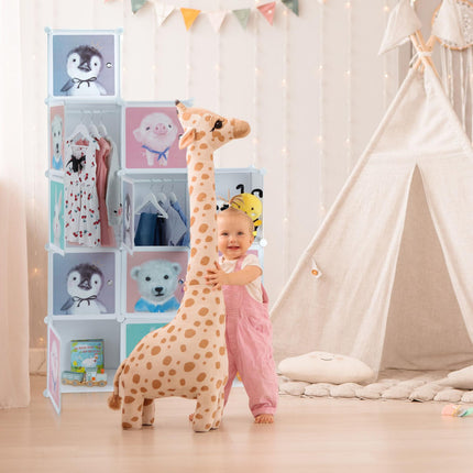 Children's shelf with clothes rails