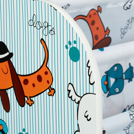 Children's shelf with dog motif
