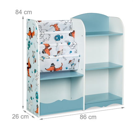 Children's shelf with dog motif