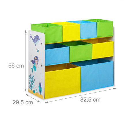 Children's shelf with motif and 9 drawers