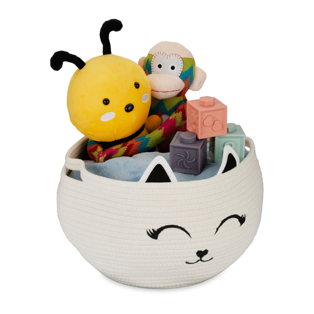 Children's storage basket cat