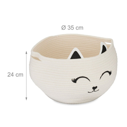 Children's storage basket cat