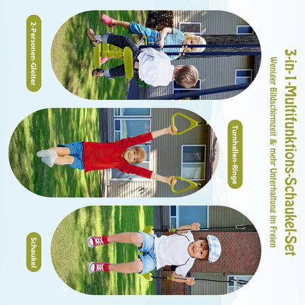 Children's swing 3-in-1 metal swing stand 278 x 142 x 177 cm