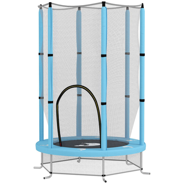 Indoor trampoline for children, Ø140 cm - Safety net, Zip Door