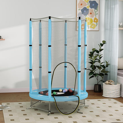 Indoor trampoline for children, Ø140 cm - Safety net, Zip Door