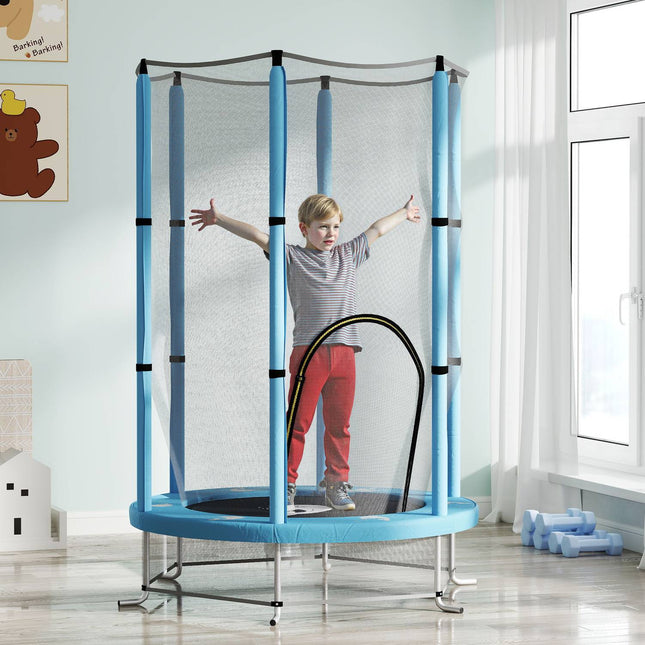 Indoor trampoline for children, Ø140 cm - Safety net, Zip Door