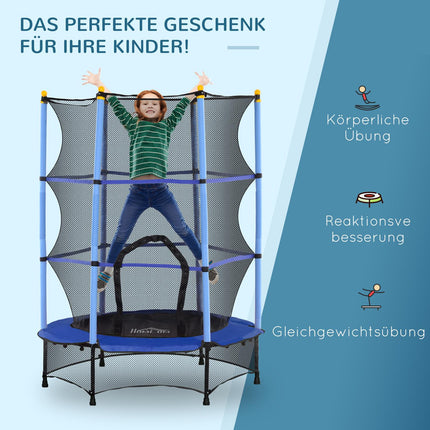 Garden trampoline for children with safety net Ø140 cm