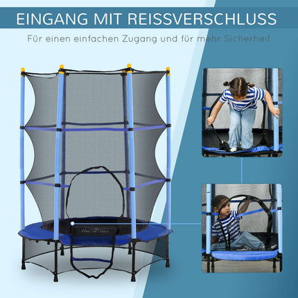 Garden trampoline for children with safety net Ø140 cm