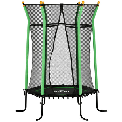 Children's trampoline with safety net, Ø163.5 cm, green
