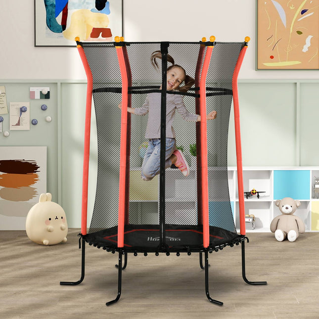 Indoor trampoline for children with safety net, limit 50 kg