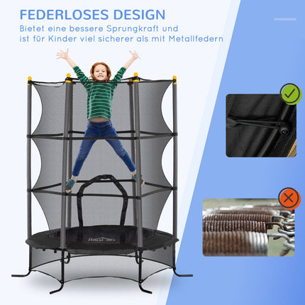 Outdoor trampoline for children with safety net, 163 cm diameter