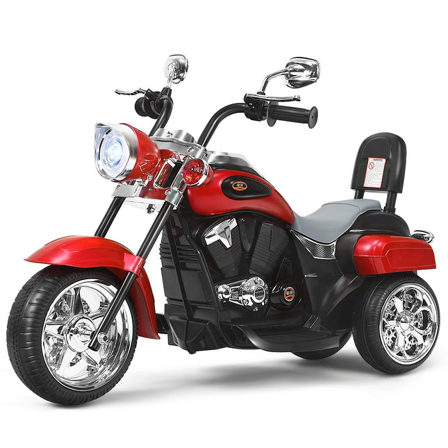 Chopper-stijl motorfiets elektrische motorfiets kindermotorfiets motorfiets 91 x 48 x 64 cm rood + zwart
