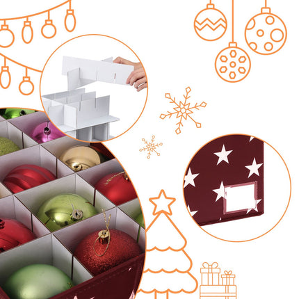 Christmas Bauble Storage Box, Holds 30 Ornaments