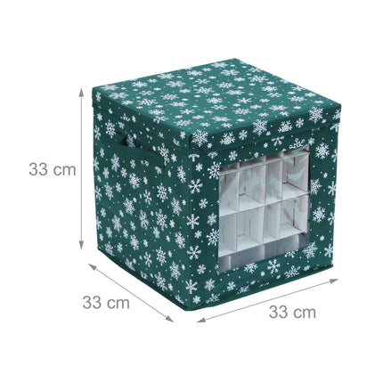 Christmas Bauble Storage Boxes, Set of 3 with Dividers