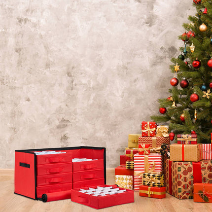 Christmas Bauble Storage Box with Adjustable Dividers