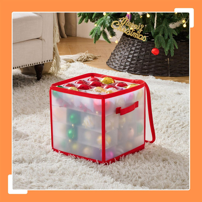 Christmas Bauble Storage Box with Adjustable Dividers
