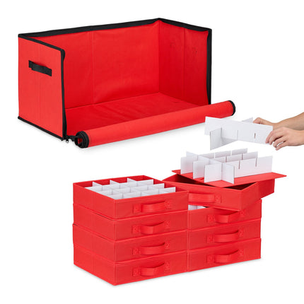 Christmas Bauble Storage Box with Adjustable Dividers