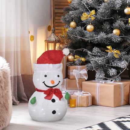 Snowman Christmas decoration with LED lights, weatherproof
