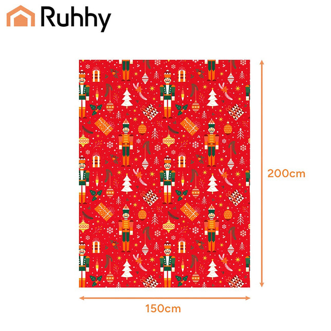 Kerst flanellen deken, 150x200 cm, rood polyester