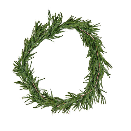 Christmas Garland, 9 Ft Norfolk Pine, Real Touch PE