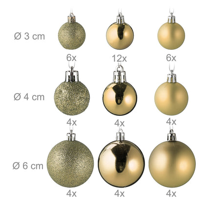 Christmas Ornaments Set, 100 Pieces, 10 Designs