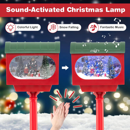 Christmas Street Lamp, Sound-Activated LED, 150 cm
